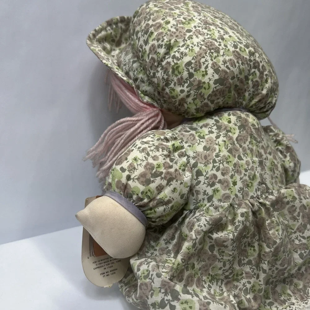 Vintage Plush Doll 1992‎ New With Tags Pink Hair Floral Dress.  PA 3305. Rare!